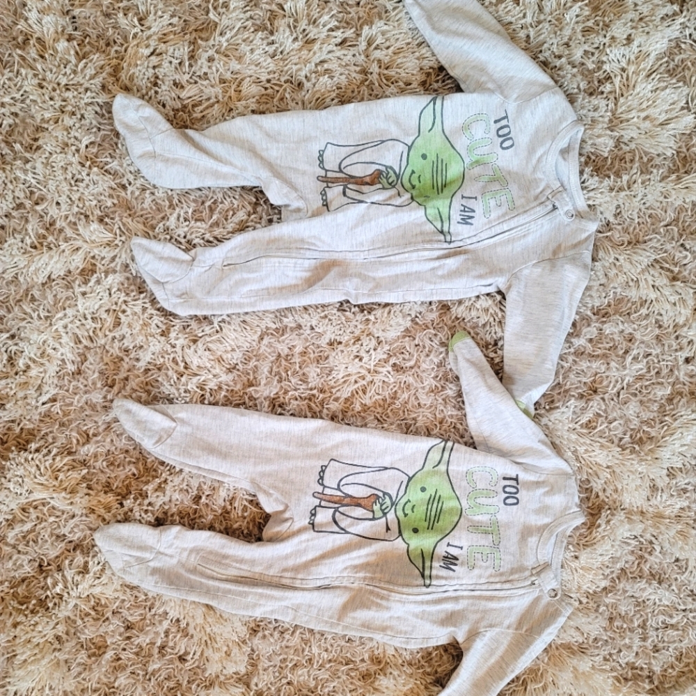 Twin boy star wars yoda sleepers